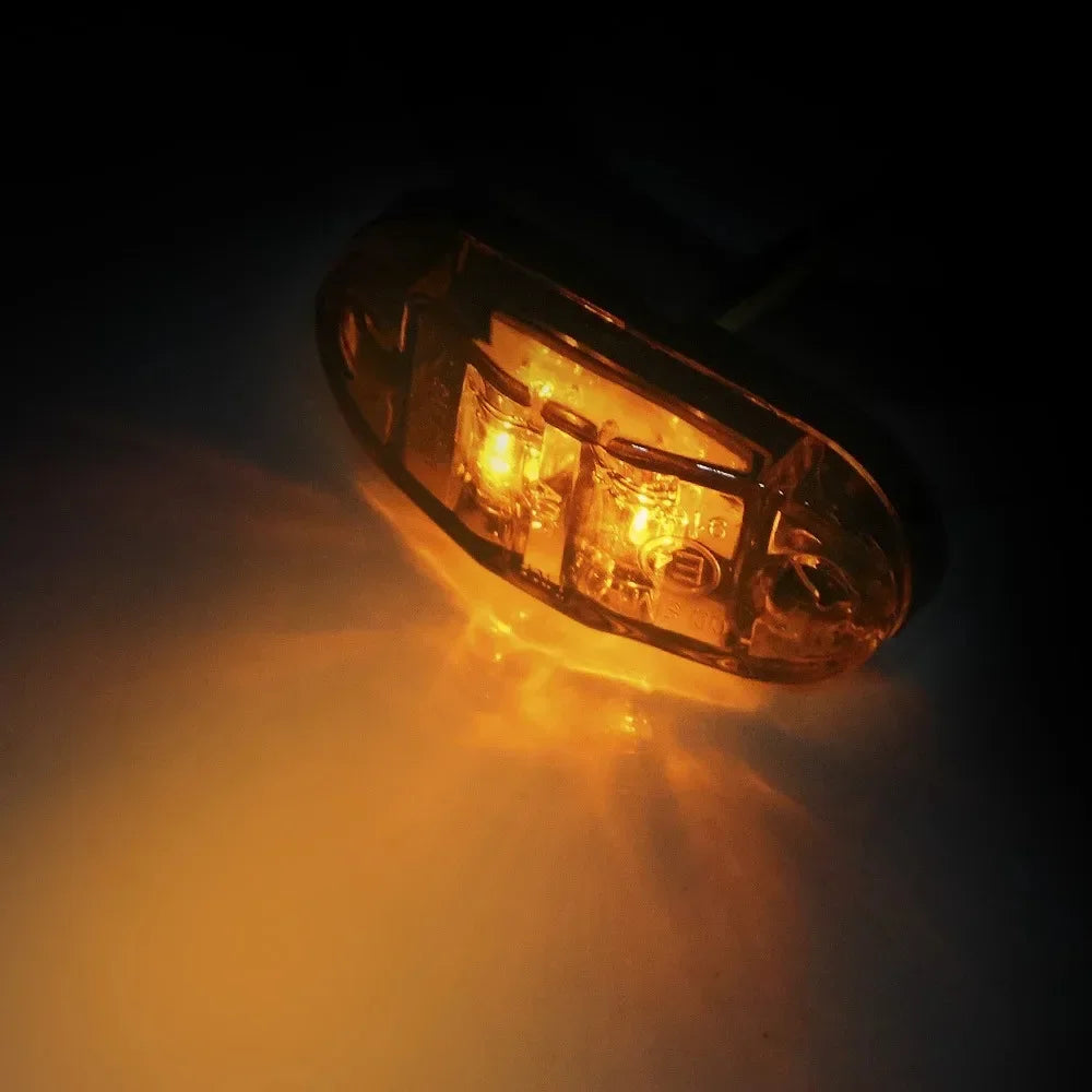 2PCS 12V/24V Truck  Side Marker Warning Light Daytime Running lights DRL LED Lamps LEDs Lights Diode Light for Trailer