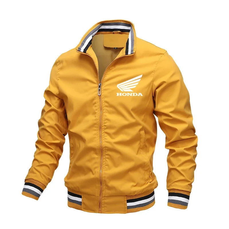 Honda Logo Men's Motorcycles, Honda Jackets, Motorcycle Racing Team Custom Pilot Jackets, Oversized Windbreakers, Men's Clothing