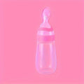 Baby Food Feeding Spoon Bottle ,Squeeze Silicone Feeder Bottle with Spoon for Babies Infants Toddler