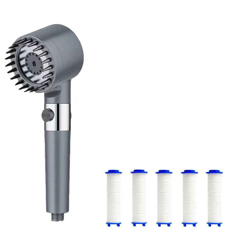 Shower Head Shower Filter with Four Modes Bathroom Accessories Head Massage Shower Accessories Shower Knobs Home Furnishings