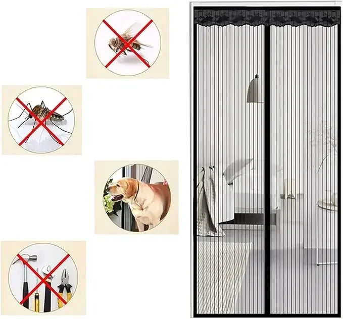 Magnetic Screen Door Anti Mosquito Screen Door Anti-Mosquito Net Fly Insect Screen Mesh Automatic Closing Easy Installation