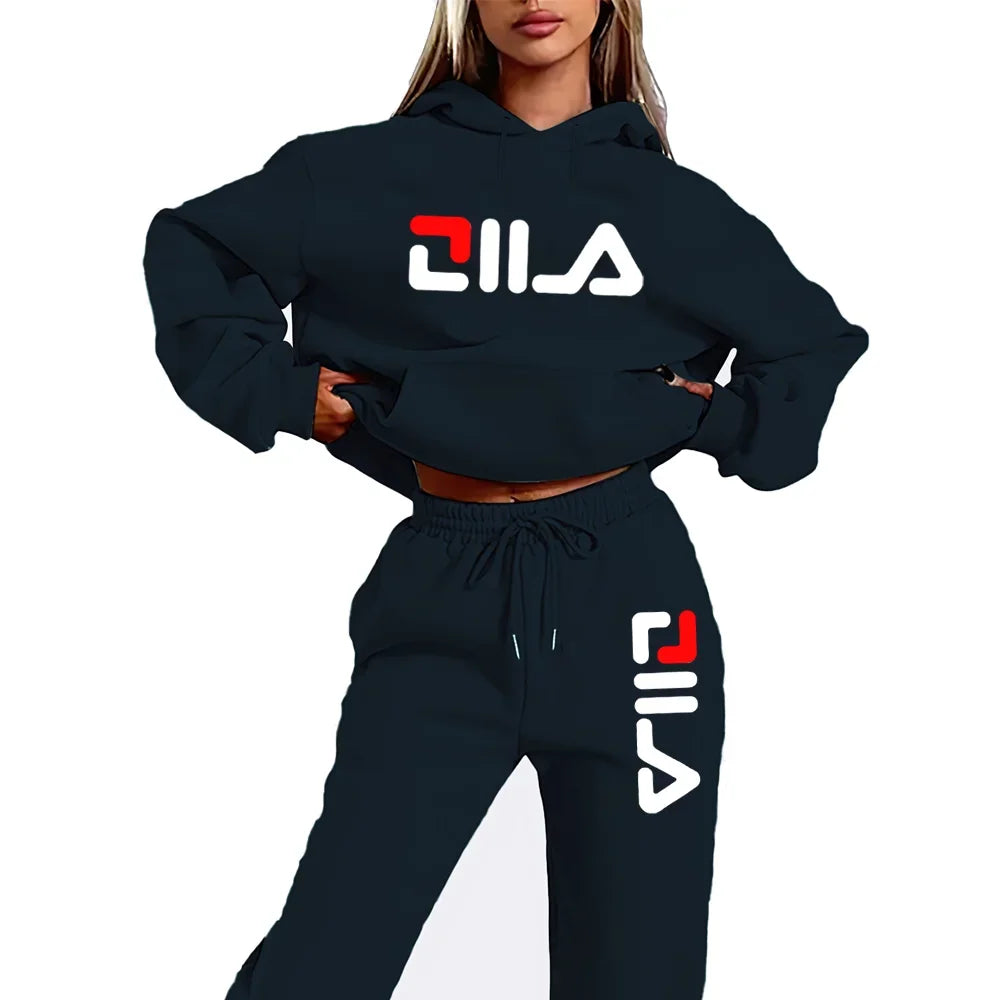 Women's Tracksuit Quality Two Piece Set for Women Fashion Jogging Sweatshirt Suit Drawstring Sports Daily Hooded Hoodies Sweatsh