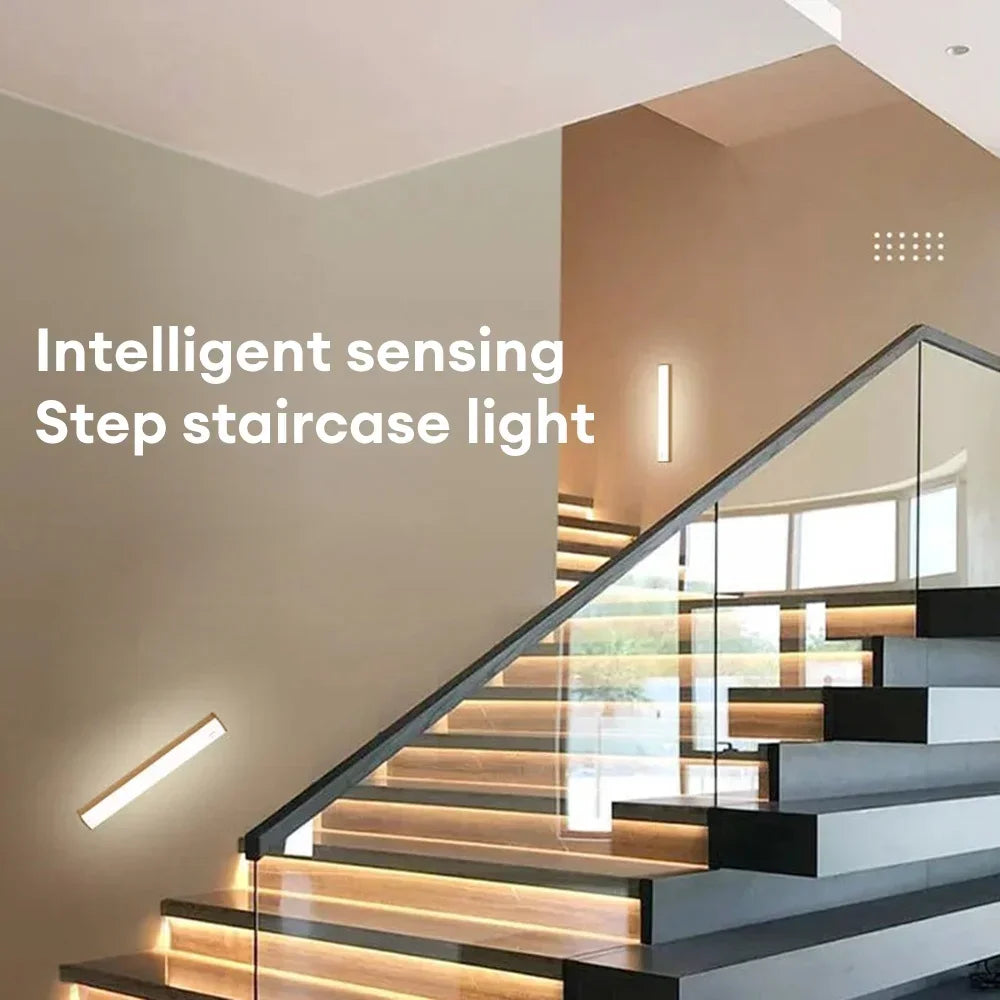 LED Motion Sensor Lamp Night Light USB Type-C Rechargeable Lamp Suitable For Bedroom Cabinet Wardrobe Lamp Staircase For Kitchen