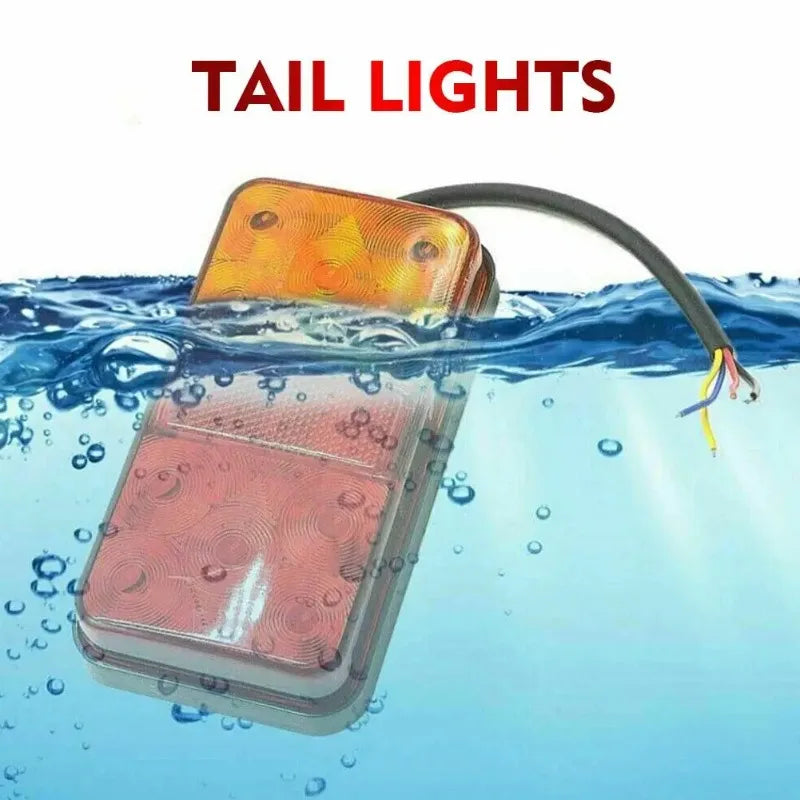 2Pcs 12V/24V LED Truck Tail Lamp Taillight Turn Signal Indicator Stop Lamp Rear Brake Light For Car Truck Trailer Ca Y4P9