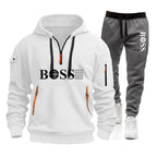 Men's Windproof Pullover Hoodie & Jogger Set