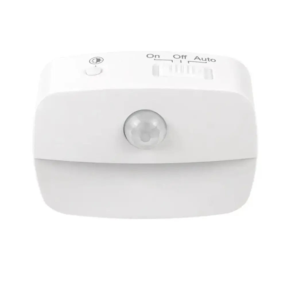 Motion Sensor Induction Light EU US Plug Wireless Mini LED Night Light Battery Operated Energy Saving Bedside Night Lamp