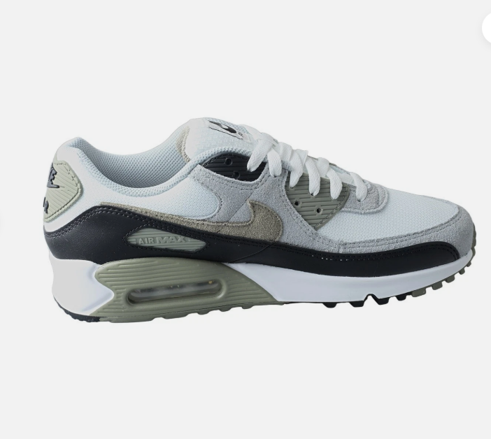 Nike Air Max 90 PF Grey White – outsole view showing waffle rubber traction pattern