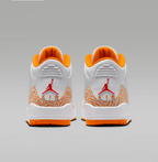 Air Jordan 3 Retro White Orange Peel Womens – rear heel view showing AIR lettering