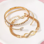 Lumière Trio Bracelet Set flat lay on white surface