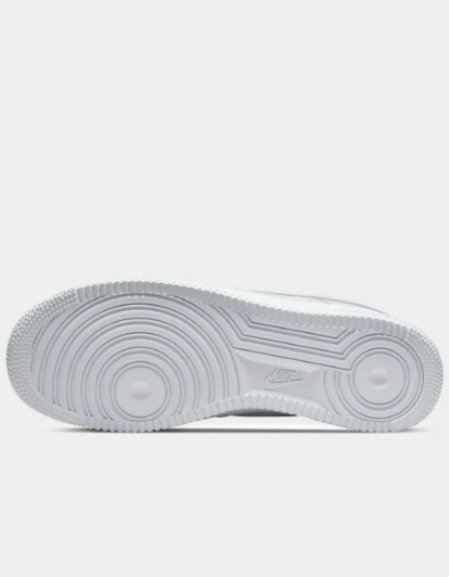 Nike Air Force 1 '07 Triple White – outsole view showing rubber cupsole traction pattern