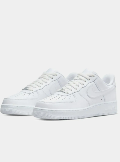 Nike Air Force 1 '07 Triple White – pair three-quarter front view