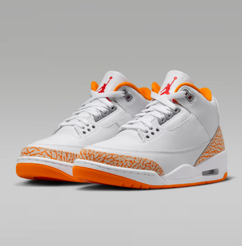Air Jordan 3 Retro White Orange Peel Womens – pair front three-quarter view
