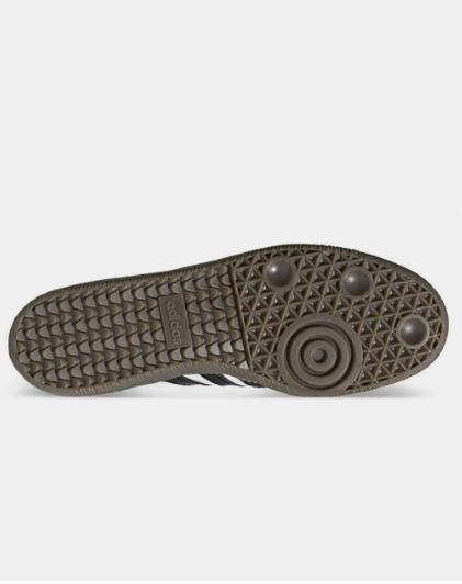 Adidas Women's Samba OG White Black – outsole view showing gum rubber traction pattern