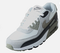 Nike Air Max 90 PF Grey White – rear three-quarter view showing heel and waffle outsole
