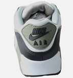 Nike Air Max 90 PF Grey White – lateral side profile showing Air unit and Swoosh